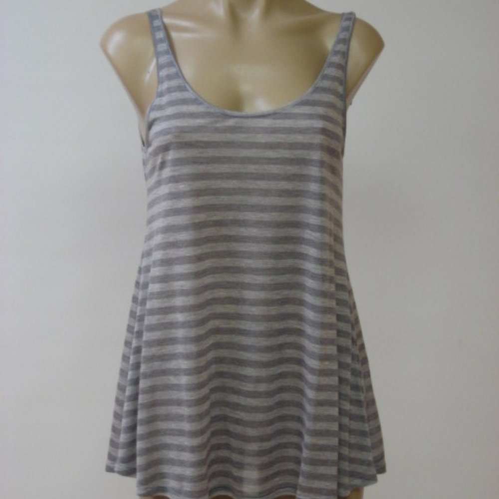 EILEEN FISHER Striped Scoop Neck Tank Top M